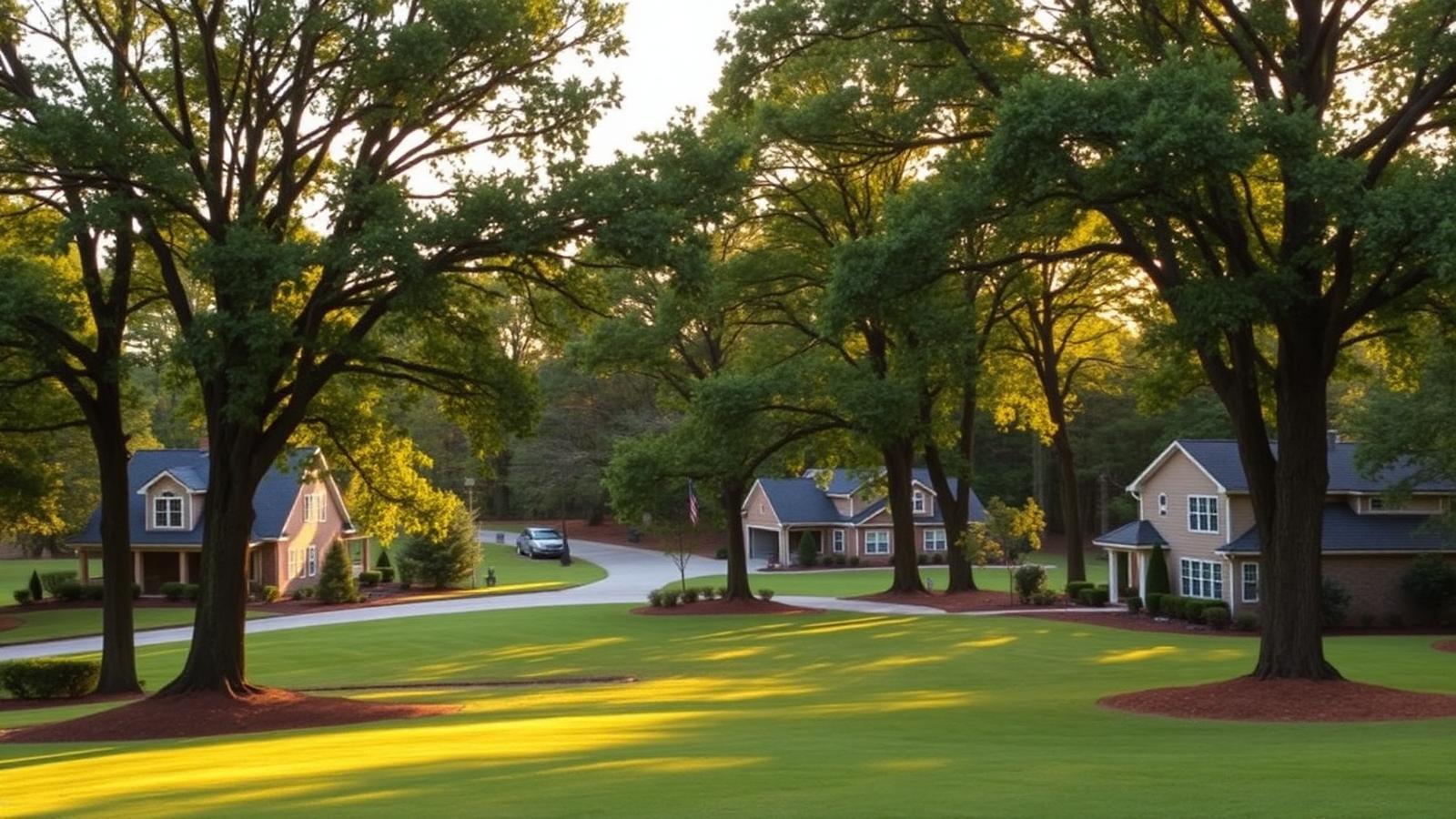 Atlanta community at sunset