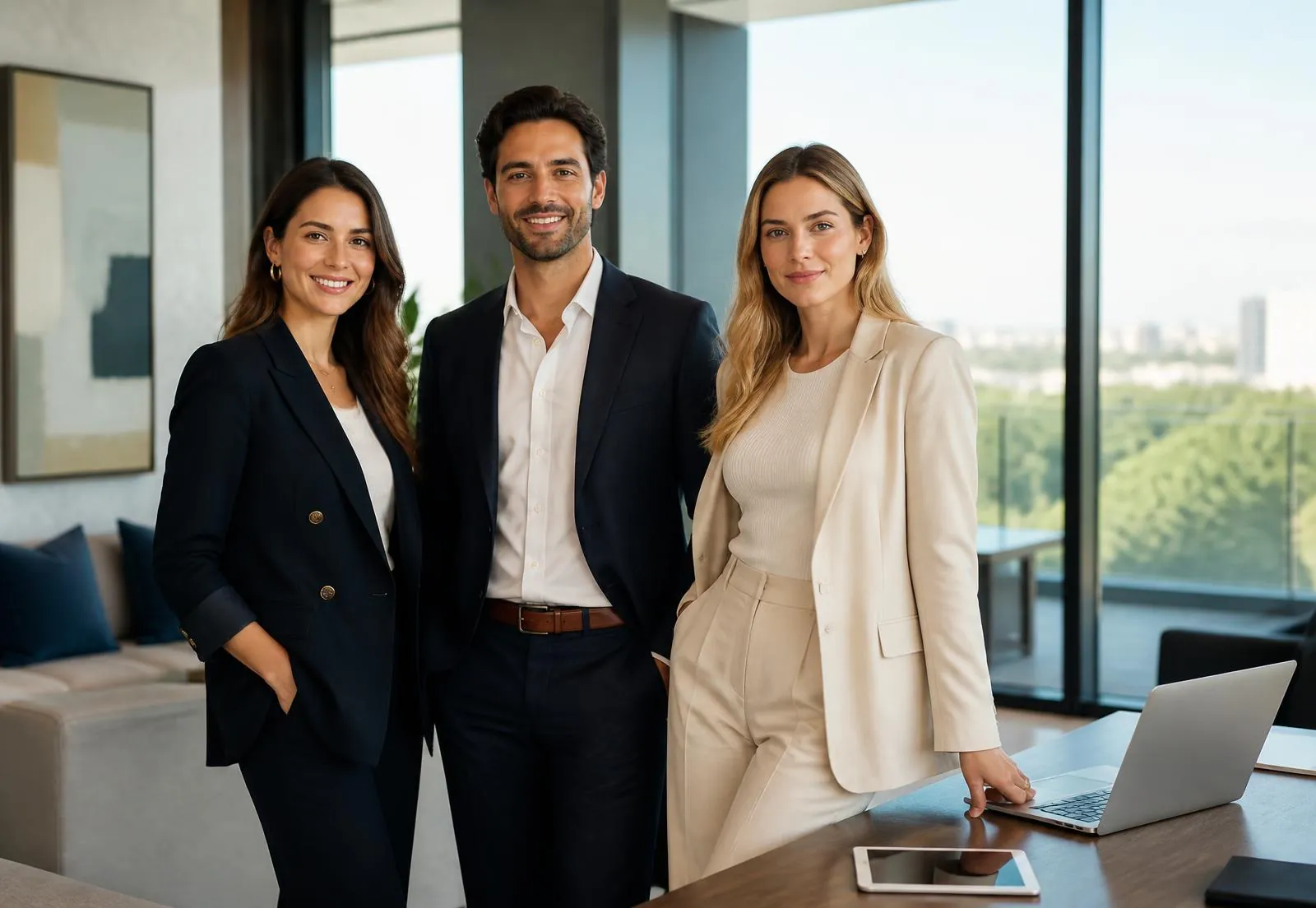 Nubuild real estate professionals collaborating in a modern office