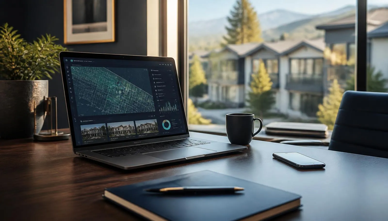 A Nubuild agent workspace with platform tools open beside a new-home community