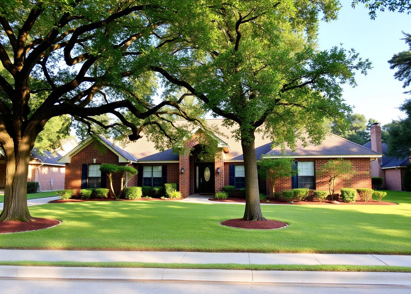 Established brick home on a mature tree-lined Houston area street